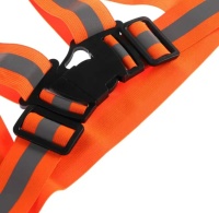 Пояс светоотражающий (сигнальный) S-XXL с наплечными лямками, 4см., оранжевый  оптом